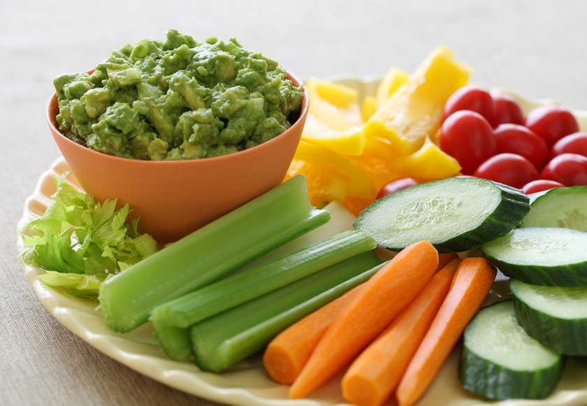 Vegetable Sticks with Guacamole